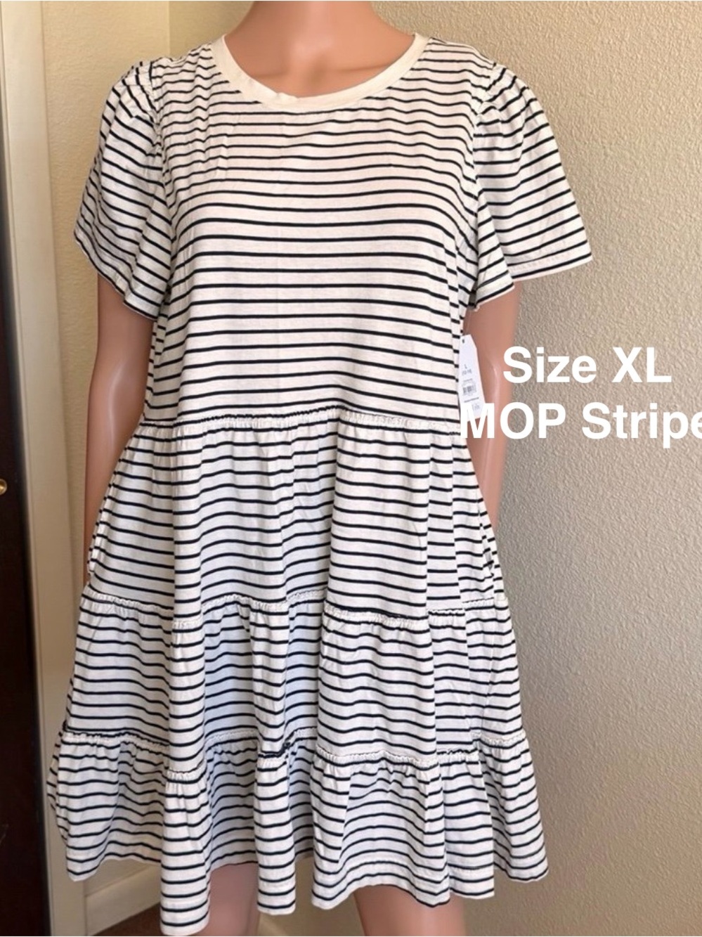 Time and Tru Women's and Women's Plus Cotton Swing Dress, XL